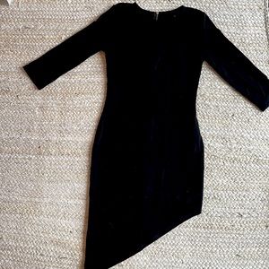 Black asymmetrical lulu dress